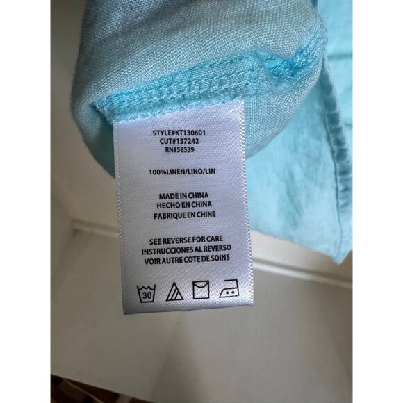 Kut from the Kloth 100% Linen Short Sleeve Button Up Shirt Women's Size Small - Picture 5 of 8